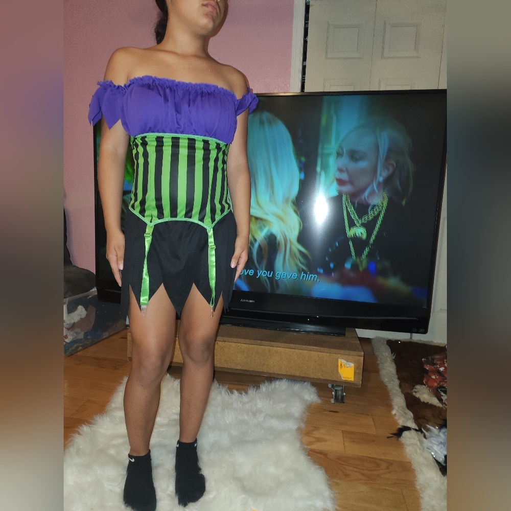 Purple and Green Kids Costume